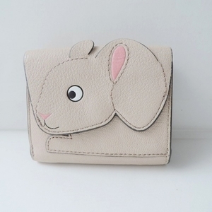  Anya Hindmarch Anya Hindmarch 3. складывать кошелек / Mini / compact 173711 Mini Trifold Rabbit( Mini toliforudo кролик ) кожа ...