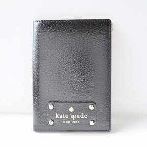 ケイトスペード Kate spade 小物入れ - レザー 黒 パスポートケース 財布