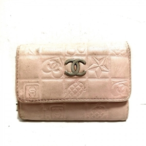 シャネル CHANEL キーケース アイコン レザー ライトピンク 6連フック 8番台 財布