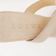 ロエベ LOEWE ミュール 37 - レザー アイボリー×ベージュ レディース アウトソール張替済 靴_画像5