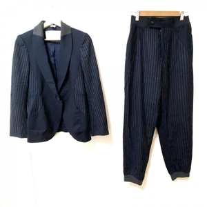  Tsumori Chisato TSUMORI CHISATO lady's pants suit - black × white lady's stripe lady's suit 