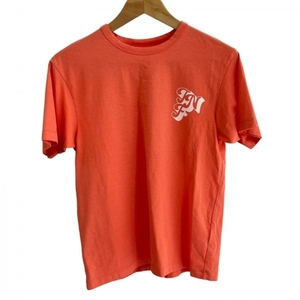 ノースフェイス THE NORTH FACE 半袖Tシャツ サイズM - オレンジ×白 レディース クルーネック トップス