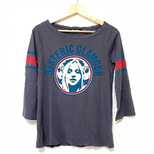 ヒステリックグラマー HYSTERIC GLAMOUR 七分袖Tシャツ サイズF - ダークグレー×レッド×ブルーグリーン レディース クルーネック