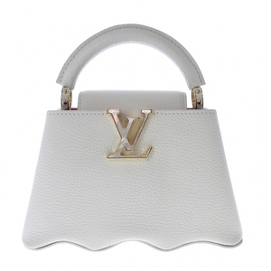 ルイヴィトン LOUIS VUITTON ハンドバッグ M22121 カプシーヌMINI トリヨンレザー スノー レディース RFID確認済み 美品 バッグ カプシーヌ