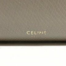 セリーヌ CELINE 長財布 ラージフラップウォレット グレインドカーフスキン グレー 財布_画像5