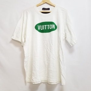 ルイヴィトン LOUIS VUITTON 半袖Tシャツ サイズM RM221 JS5 HMN81W - 白×グリーン メンズ クルーネック/Amen Break/22SS トップス