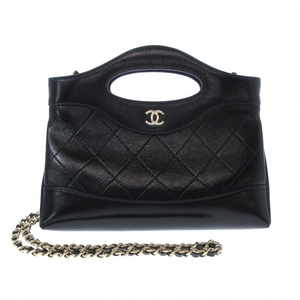 シャネル CHANEL ショルダーバッグ AP3656 CHANEL31 シャイニーカーフスキン 黒 レディース チェーンショルダー/ゴールド金具 美品 バッグ