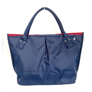  Agnes B agnes b ручная сумочка - нейлон темно-синий × красный точка рисунок прекрасный товар сумка 