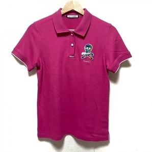 マークアンドロナ MARK&LONA 半袖ポロシャツ サイズ38 M - ピンクパープル×マルチ レディース スカル トップスの画像1