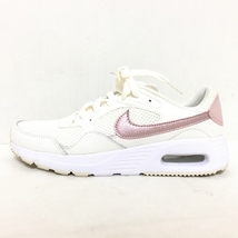 ナイキ NIKE スニーカー 23 DV6842-100 エア マックス SC 化学繊維×合皮 白×ピンク レディース 美品 靴_画像1