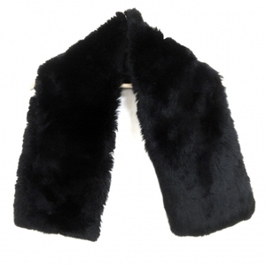  Barneys BARNEYSNEWYORK - rabbit ( Lapin ) black tippet muffler 