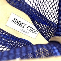 ジミーチュウ JIMMY CHOO ショートブーツ 37 - 化学繊維×エナメル（レザー） ブルー レディース メッシュ 靴_画像6