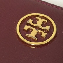 トリーバーチ TORY BURCH コインケース - コーティングキャンバス ボルドー ラウンドファスナー/キーリング付き 財布_画像4