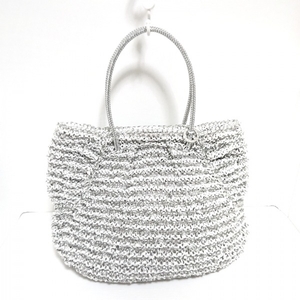  Anteprima ANTEPRIMA tote bag PB10FA6475 Carina R wire × satin silver bag 