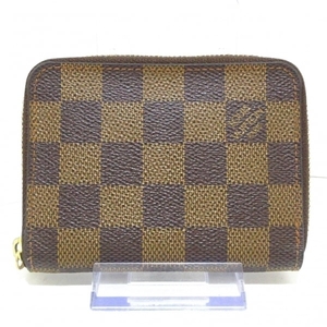 ルイヴィトン LOUIS VUITTON コインケース N63070 ジッピーコインパース ダミエ・キャンバス エベヌ CT0164 美品 財布 ダミエ