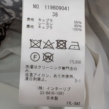 サクラ SACRA サイズ38 M - 黒×アイボリー レディース 半袖/ロング 美品 ワンピース_画像4