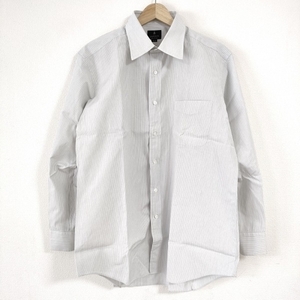 ランバンコレクション LANVIN COLLECTION 長袖シャツ サイズ41-84 - ライトグレー×白 メンズ ストライプ トップス