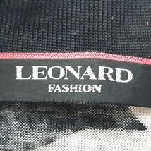 レオナール LEONARD カーディガン サイズLL - 黒×ピンク×マルチ レディース 長袖/花柄 トップス_画像3