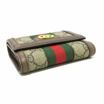 グッチ GUCCI 3つ折り財布/ミニ/コンパクト 523174 オフィディア PVC(塩化ビニール)×レザー ベージュ×ダークブラウン 財布_画像10