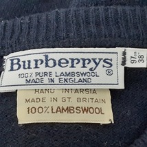 バーバリーズ Burberry's 長袖セーター/ニット サイズ38 M - ネイビー×レッド×白 メンズ クルーネック/チェック柄 美品 トップス_画像3