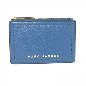 マークジェイコブス MARC JACOBS コインケース M0016972 - レザー ブルーグレー パスケース付き/キーリング付き 美品 財布