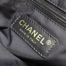 シャネル CHANEL トートバッグ A15991 ニュートラベルライントートMM ナイロンジャガード×レザー 黒 レディース 8番台 バッグ_画像8