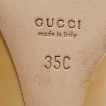 グッチ GUCCI パンプス 35 C 182112 - エナメル（レザー） オレンジ レディース インターロッキングG/ウェッジソール 靴_画像6