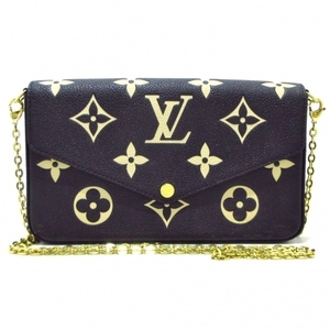 ルイヴィトン LOUIS VUITTON M80482 ポシェット フェリシー モノグラム・アンプラントレザー ブラックベージュ チェーンウォレット 美品