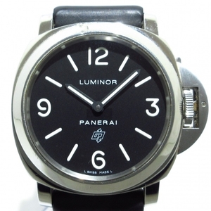 PANERAI(パネライ) 腕時計 ルミノールベースロゴ PAM00000 メンズ SS/ラバーベルト/不動 黒