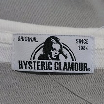 ヒステリックグラマー HYSTERIC GLAMOUR 半袖Tシャツ サイズF - グレー×白 レディース クルーネック/ボーダー トップス_画像3