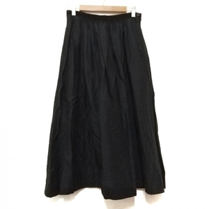 マーガレットハウエル MargaretHowell ロングスカート サイズ3 L - 麻 黒 レディース 麻 美品 ボトムス