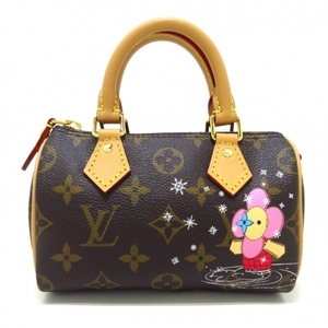 ルイヴィトン LOUIS VUITTON ハンドバッグ M82624 ナノスピーディ モノグラム・キャンバス モノグラム×ローズ レディース TY3213 美品