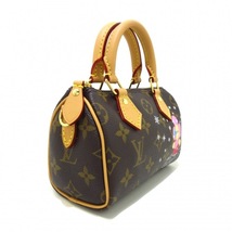 ルイヴィトン LOUIS VUITTON ハンドバッグ M82624 ナノスピーディ モノグラム・キャンバス モノグラム×ローズ レディース TY3213 美品_画像2