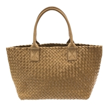 ボッテガヴェネタ BOTTEGA VENETA トートバッグ 141498 カバPM エナメル（レザー） ライトブラウン バッグ_画像1