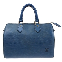 ルイヴィトン LOUIS VUITTON ハンドバッグ M43015 スピーディ25 レザー（LVロゴの刻印入り） トレドブルー VI0952 バッグ エピ_画像1