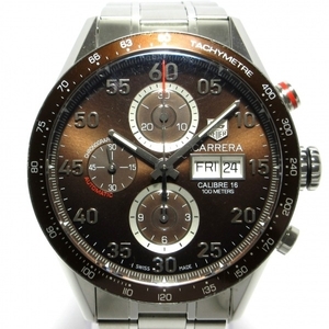 TAG Heuer(タグホイヤー) 腕時計 カレラ キャリバー16 CV2A12.BA0796 メンズ SS/裏スケ/クロノグラフ ダークブラウン