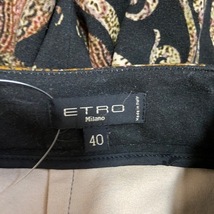エトロ ETRO スカート サイズ40 M - レーヨン、ポリウレタン 黒×ボルドー×マルチ レディース ひざ丈 ボトムス_画像3