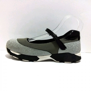  Marni MARNI обувь 37 SNZW000203 -g Ritter × нейлон × кожа хаки × серебряный × чёрный женский ламе / сетка обувь 