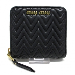  MiuMiu miumiu 2. folding purse / Mini / compact - leather black purse 