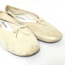 レペット repetto フラットシューズ 37 - スエード×化学繊維 アイボリー レディース リボン/ラメ/BEAUTY&YOUTH UNITED ARROWSコラボ 靴_画像9