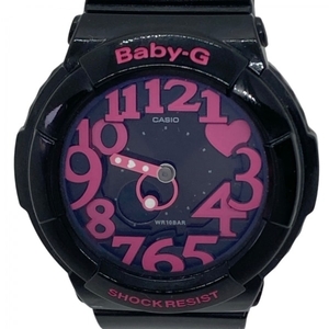 CASIO( Casio ) wristwatch Baby-G BGA-130 lady's black × pink 