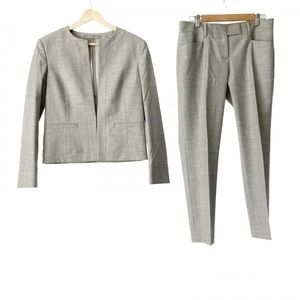  theory ryukstheory luxe lady's pants suit - nylon, wool gray lady's shoulder pad beautiful goods lady's suit 