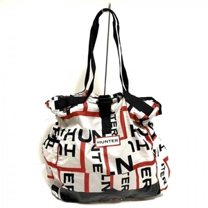  Hunter HUNTER handbag - nylon white × black × red eko-bag beautiful goods bag 