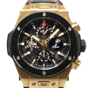 HUBLOT(ウブロ) 腕時計■美品 ビッグ・バン ウニコ クロノグラフ パーペチュアルカレンダー 406.OM.0180.RX メンズ スケルトン