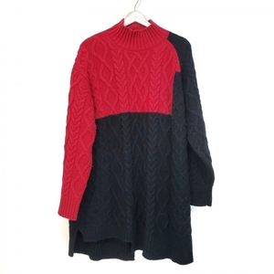  Yohji Yamamoto yohjiyamamoto long sleeve sweater / knitted size 3 L - black × red men's high‐necked /S'YTE tops 