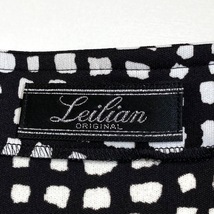 レリアン Leilian サイズ13+ S - 黒×白 レディース 半袖/ロング/チェック柄 ワンピース_画像3