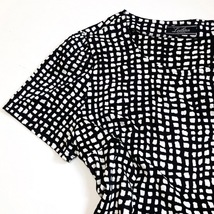 レリアン Leilian サイズ13+ S - 黒×白 レディース 半袖/ロング/チェック柄 ワンピース_画像8