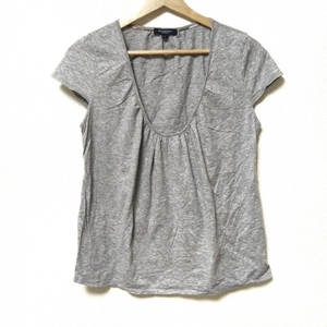  Burberry London Burberry LONDON short sleeves cut and sewn size 2 M - gray lady's V neck beautiful goods tops 