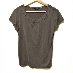  Burberry London Burberry LONDON short sleeves cut and sewn size 2 M - dark brown lady's crew neck tops 