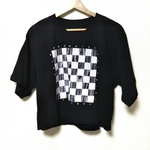 エムエムシックス MM6 半袖Tシャツ サイズM - 黒×白×ライトグレー レディース クルーネック/ショート丈 トップス_画像1